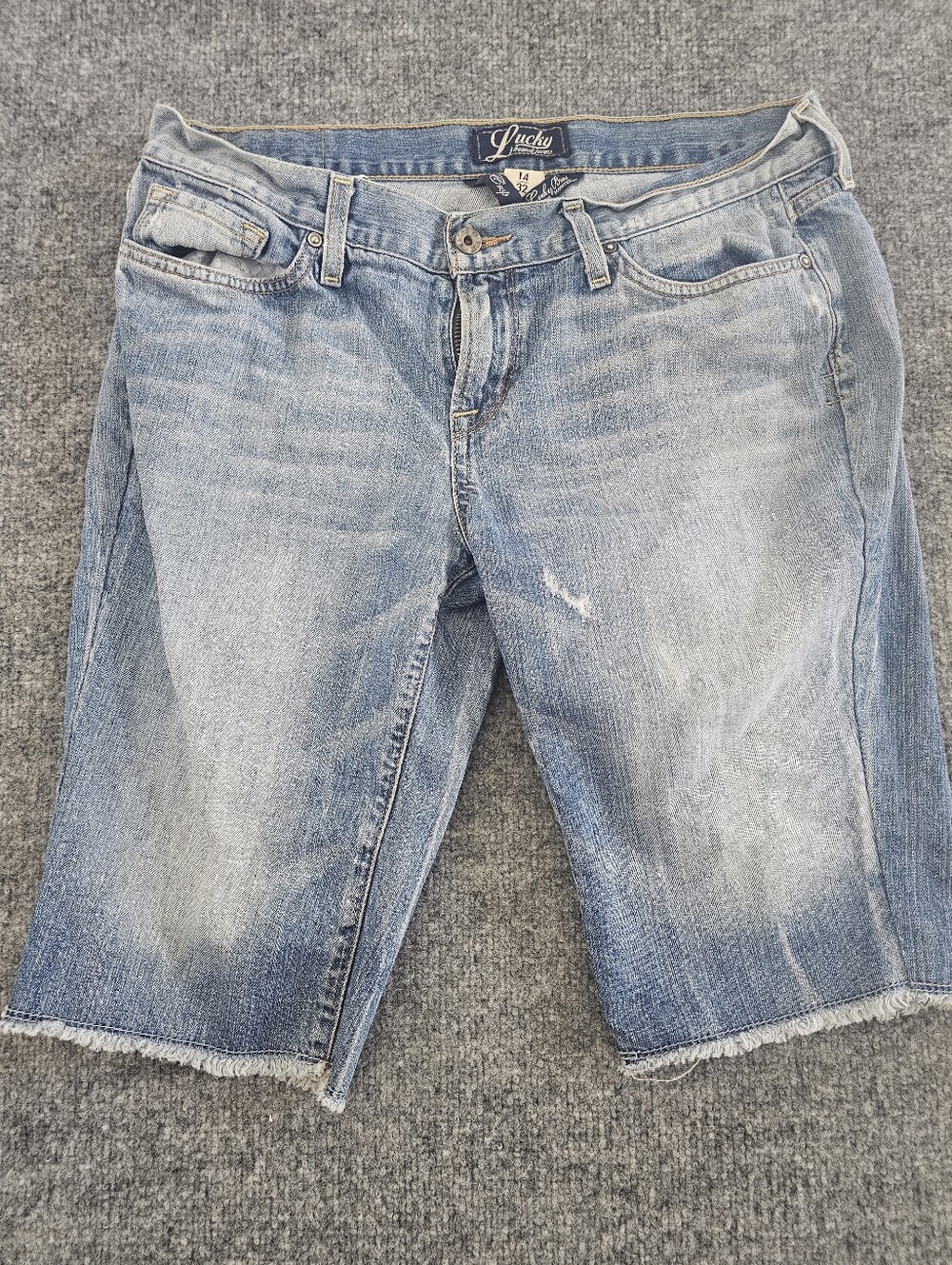 Lucky Brand Washed Light Blue Denim Bermuda Shorts